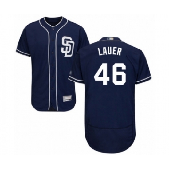 Men's San Diego Padres #46 Eric Lauer Navy Blue Alternate Flex Base Authentic Collection Baseball Player Jersey Men's San Diego Padres #46 Eric Lauer Navy Blue Alternate Flex Base Authentic Collection Baseball Player Jersey
