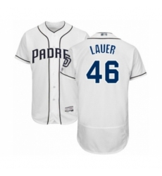 Men's San Diego Padres #46 Eric Lauer White Home Flex Base Authentic Collection Baseball Player Jersey Men's San Diego Padres #46 Eric Lauer White Home Flex Base Authentic Collection Baseball Player Jersey