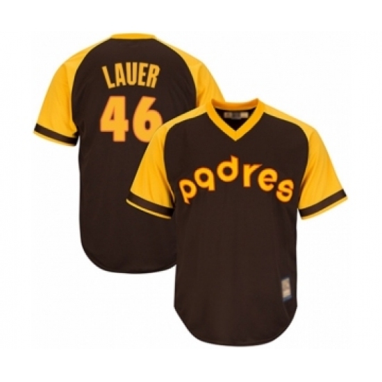 Youth San Diego Padres #46 Eric Lauer Authentic Brown Alternate Cooperstown Cool Base Baseball Player Jersey Youth San Diego Padres #46 Eric Lauer Authentic Brown Alternate Cooperstown Cool Base Baseball Player Jersey