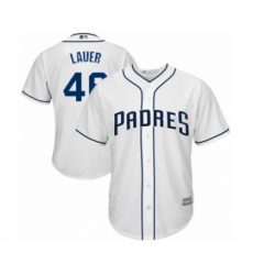 Youth San Diego Padres #46 Eric Lauer Authentic White Home Cool Base Baseball Player Jersey Youth San Diego Padres #46 Eric Lauer Authentic White Home Cool Base Baseball Player Jersey