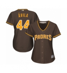 Women's San Diego Padres #44 Pedro Avila Authentic Brown Alternate Cool Base Baseball Player Jersey Women's San Diego Padres #44 Pedro Avila Authentic Brown Alternate Cool Base Baseball Player Jersey