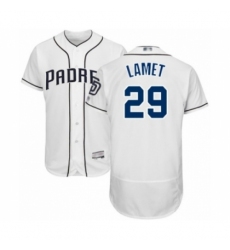Men's San Diego Padres #29 Dinelson Lamet White Home Flex Base Authentic Collection Baseball Player Jersey Men's San Diego Padres #29 Dinelson Lamet White Home Flex Base Authentic Collection Baseball Player Jersey