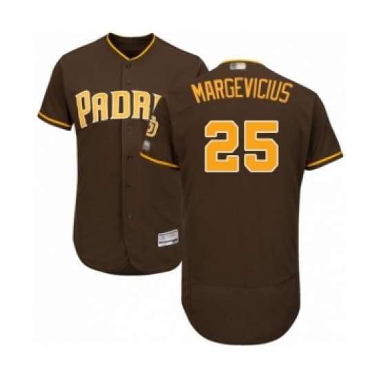 Men's San Diego Padres #25 Nick Margevicius Brown Alternate Flex Base Authentic Collection Baseball Player Jersey Men's San Diego Padres #25 Nick Margevicius Brown Alternate Flex Base Authentic Collection Baseball Player Jersey