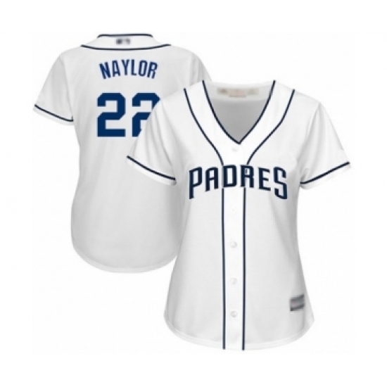 Women's San Diego Padres #22 Josh Naylor Authentic White Home Cool Base Baseball Player Jersey Women's San Diego Padres #22 Josh Naylor Authentic White Home Cool Base Baseball Player Jersey