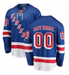 Men's New York Rangers Fanatics Branded Blue Home Breakaway Custom Jersey