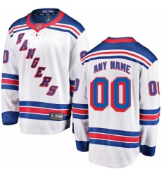 Men's New York Rangers Fanatics Branded White Away Breakaway Custom Jersey