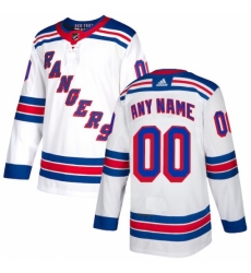 Men's New York Rangers adidas White Authentic Custom Jersey