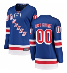 Women's New York Rangers Fanatics Branded Blue Home Breakaway Custom Jersey