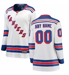 Women's New York Rangers Fanatics Branded White Away Breakaway Custom Jersey