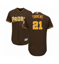 Men's San Diego Padres #21 Luis Torrens Brown Alternate Flex Base Authentic Collection Baseball Player Jersey Men's San Diego Padres #21 Luis Torrens Brown Alternate Flex Base Authentic Collection Baseball Player Jersey