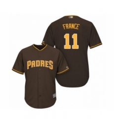 Youth San Diego Padres #11 Ty France Authentic Brown Alternate Cool Base Baseball Player Jersey