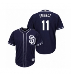 Youth San Diego Padres #11 Ty France Authentic Navy Blue Alternate 1 Cool Base Baseball Player Jersey