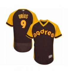 Men's San Diego Padres #9 Luis Urias Brown Alternate Cooperstown Authentic Collection Flex Base Baseball Player Jersey Men's San Diego Padres #9 Luis Urias Brown Alternate Cooperstown Authentic Collection Flex Base Baseball Player Jersey