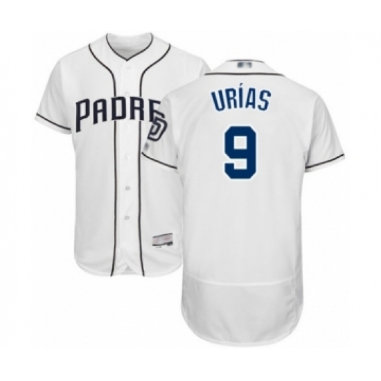 Men's San Diego Padres #9 Luis Urias White Home Flex Base Authentic Collection Baseball Player Jersey Men's San Diego Padres #9 Luis Urias White Home Flex Base Authentic Collection Baseball Player Jersey
