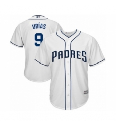 Youth San Diego Padres #9 Luis Urias Authentic White Home Cool Base Baseball Player Jersey Youth San Diego Padres #9 Luis Urias Authentic White Home Cool Base Baseball Player Jersey