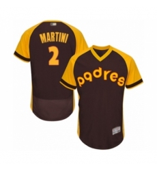 Men's San Diego Padres #2 Nick Martini Brown Alternate Cooperstown Authentic Collection Flex Base Baseball Player Jersey Men's San Diego Padres #2 Nick Martini Brown Alternate Cooperstown Authentic Collection Flex Base Baseball Player Jersey