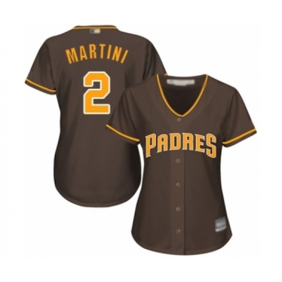 Women's San Diego Padres #2 Nick Martini Authentic Brown Alternate Cool Base Baseball Player Jersey Women's San Diego Padres #2 Nick Martini Authentic Brown Alternate Cool Base Baseball Player Jersey