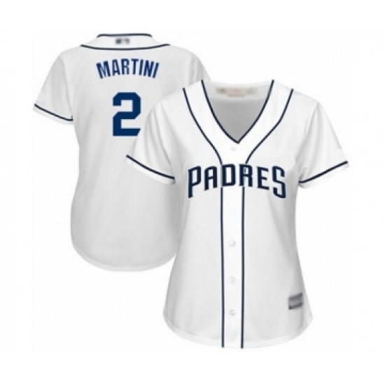 Women's San Diego Padres #2 Nick Martini Authentic White Home Cool Base Baseball Player Jersey Women's San Diego Padres #2 Nick Martini Authentic White Home Cool Base Baseball Player Jersey