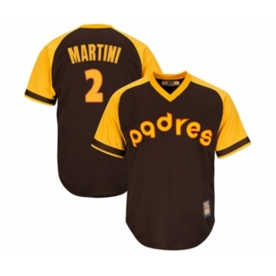 Youth San Diego Padres #2 Nick Martini Authentic Brown Alternate Cooperstown Cool Base Baseball Player Jersey Youth San Diego Padres #2 Nick Martini Authentic Brown Alternate Cooperstown Cool Base Baseball Player Jersey