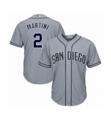 Youth San Diego Padres #2 Nick Martini Authentic Grey Road Cool Base Baseball Player Jersey Youth San Diego Padres #2 Nick Martini Authentic Grey Road Cool Base Baseball Player Jersey