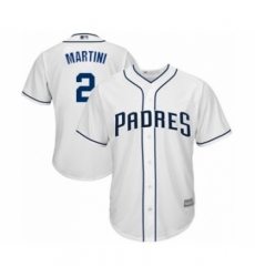 Youth San Diego Padres #2 Nick Martini Authentic White Home Cool Base Baseball Player Jersey Youth San Diego Padres #2 Nick Martini Authentic White Home Cool Base Baseball Player Jersey