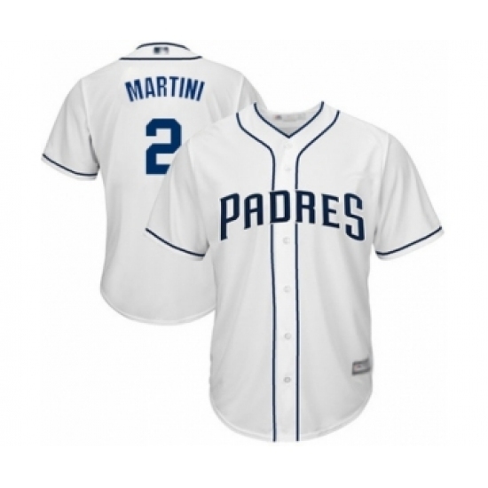 Youth San Diego Padres #2 Nick Martini Authentic White Home Cool Base Baseball Player Jersey Youth San Diego Padres #2 Nick Martini Authentic White Home Cool Base Baseball Player Jersey