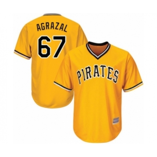 Youth Pittsburgh Pirates #67 Dario Agrazal Authentic Gold Alternate Cool Base Baseball Player Jerse Youth Pittsburgh Pirates #67 Dario Agrazal Authentic Gold Alternate Cool Base Baseball Player Jerse