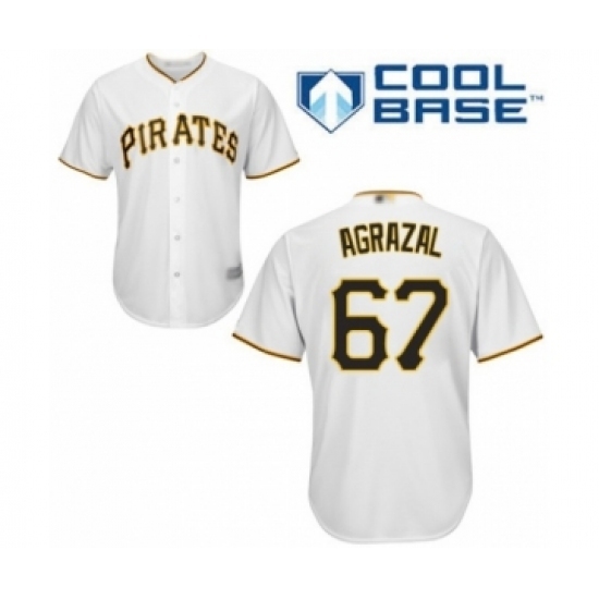 Youth Pittsburgh Pirates #67 Dario Agrazal Authentic White Home Cool Base Baseball Player Jersey Youth Pittsburgh Pirates #67 Dario Agrazal Authentic White Home Cool Base Baseball Player Jersey