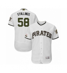 Men's Pittsburgh Pirates #58 Jacob Stallings White Alternate Authentic Collection Flex Base Baseball Player Jersey