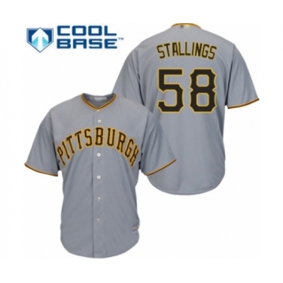 Youth Pittsburgh Pirates #58 Jacob Stallings Authentic Grey Road Cool Base Baseball Player Jersey Youth Pittsburgh Pirates #58 Jacob Stallings Authentic Grey Road Cool Base Baseball Player Jersey