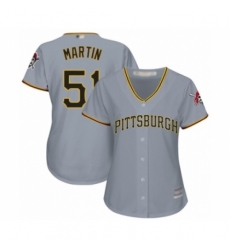 Women's Pittsburgh Pirates #51 Jason Martin Authentic Grey Road Cool Base Baseball Player Jersey Women's Pittsburgh Pirates #51 Jason Martin Authentic Grey Road Cool Base Baseball Player Jersey