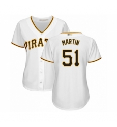 Women's Pittsburgh Pirates #51 Jason Martin Authentic White Home Cool Base Baseball Player Jersey Women's Pittsburgh Pirates #51 Jason Martin Authentic White Home Cool Base Baseball Player Jersey