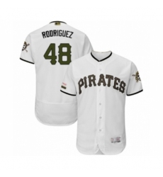 Men's Pittsburgh Pirates #48 Richard Rodriguez White Alternate Authentic Collection Flex Base Baseball Player Jersey Men's Pittsburgh Pirates #48 Richard Rodriguez White Alternate Authentic Collection Flex Base Baseball Player Jersey