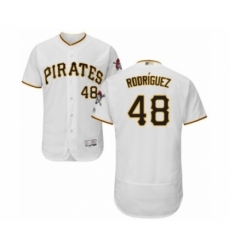 Men's Pittsburgh Pirates #48 Richard Rodriguez White Home Flex Base Authentic Collection Baseball Player Jersey Men's Pittsburgh Pirates #48 Richard Rodriguez White Home Flex Base Authentic Collection Baseball Player Jersey