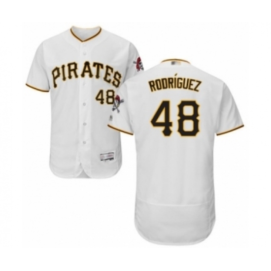 Men's Pittsburgh Pirates #48 Richard Rodriguez White Home Flex Base Authentic Collection Baseball Player Jersey Men's Pittsburgh Pirates #48 Richard Rodriguez White Home Flex Base Authentic Collection Baseball Player Jersey