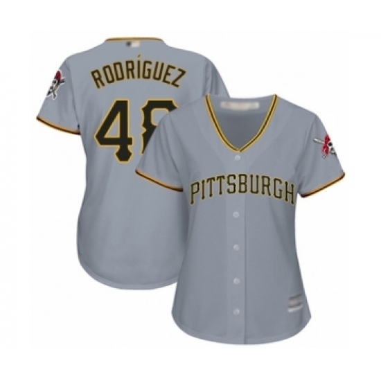 Women's Pittsburgh Pirates #48 Richard Rodriguez Authentic Grey Road Cool Base Baseball Player Jersey Women's Pittsburgh Pirates #48 Richard Rodriguez Authentic Grey Road Cool Base Baseball Player Jersey