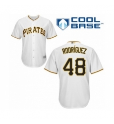 Youth Pittsburgh Pirates #48 Richard Rodriguez Authentic White Home Cool Base Baseball Player Jersey Youth Pittsburgh Pirates #48 Richard Rodriguez Authentic White Home Cool Base Baseball Player Jersey