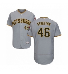 Men's Pittsburgh Pirates #46 Chris Stratton Grey Road Flex Base Authentic Collection Baseball Player Jersey Men's Pittsburgh Pirates #46 Chris Stratton Grey Road Flex Base Authentic Collection Baseball Player Jersey