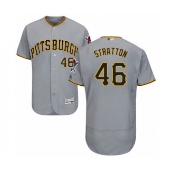 Men's Pittsburgh Pirates #46 Chris Stratton Grey Road Flex Base Authentic Collection Baseball Player Jersey Men's Pittsburgh Pirates #46 Chris Stratton Grey Road Flex Base Authentic Collection Baseball Player Jersey
