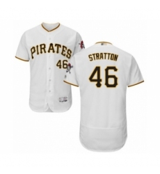 Men's Pittsburgh Pirates #46 Chris Stratton White Home Flex Base Authentic Collection Baseball Player Jersey Men's Pittsburgh Pirates #46 Chris Stratton White Home Flex Base Authentic Collection Baseball Player Jersey