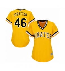 Women's Pittsburgh Pirates #46 Chris Stratton Authentic Gold Alternate Cool Base Baseball Player Jersey Women's Pittsburgh Pirates #46 Chris Stratton Authentic Gold Alternate Cool Base Baseball Player Jersey
