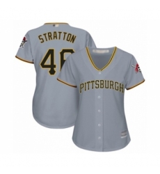 Women's Pittsburgh Pirates #46 Chris Stratton Authentic Grey Road Cool Base Baseball Player Jersey Women's Pittsburgh Pirates #46 Chris Stratton Authentic Grey Road Cool Base Baseball Player Jersey
