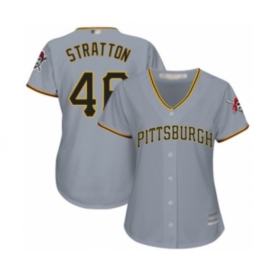 Women's Pittsburgh Pirates #46 Chris Stratton Authentic Grey Road Cool Base Baseball Player Jersey Women's Pittsburgh Pirates #46 Chris Stratton Authentic Grey Road Cool Base Baseball Player Jersey