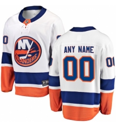 Men's New York Islanders Fanatics Branded White Away Breakaway Custom Jersey
