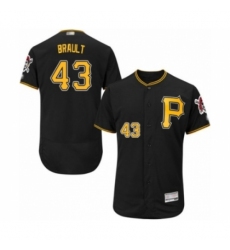 Men's Pittsburgh Pirates #43 Steven Brault Black Alternate Flex Base Authentic Collection Baseball Player Jersey