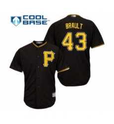 Youth Pittsburgh Pirates #43 Steven Brault Authentic Black Alternate Cool Base Baseball Player Jersey