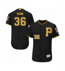 Men's Pittsburgh Pirates #36 Jose Osuna Black Alternate Flex Base Authentic Collection Baseball Player Jersey