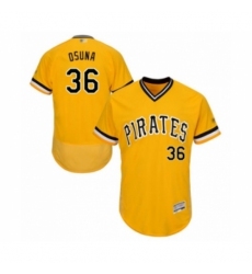 Men's Pittsburgh Pirates #36 Jose Osuna Gold Alternate Flex Base Authentic Collection Baseball Player Jersey