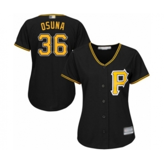 Women's Pittsburgh Pirates #36 Jose Osuna Authentic Black Alternate Cool Base Baseball Player Jersey Women's Pittsburgh Pirates #36 Jose Osuna Authentic Black Alternate Cool Base Baseball Player Jersey