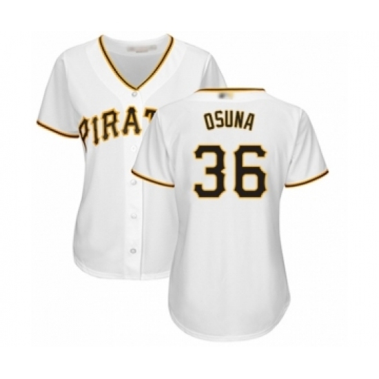 Women's Pittsburgh Pirates #36 Jose Osuna Authentic White Home Cool Base Baseball Player Jersey Women's Pittsburgh Pirates #36 Jose Osuna Authentic White Home Cool Base Baseball Player Jersey